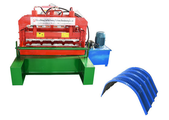 Customized Color Metal Roofing Roll Former , Touch Screen Metal Rollforming Equipment